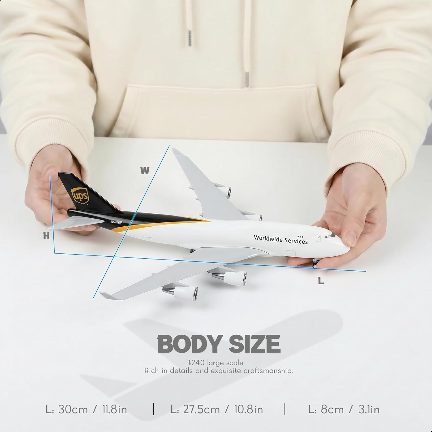 30cm Airplane Models UPS B747  - Model Kit Aircraft 评论和价格