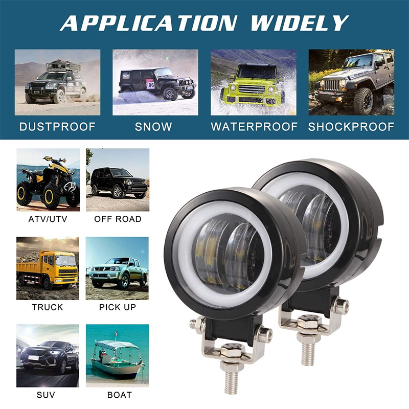 Motorcycle Round LED Driving L - Model Kit Jeep 评论和价格