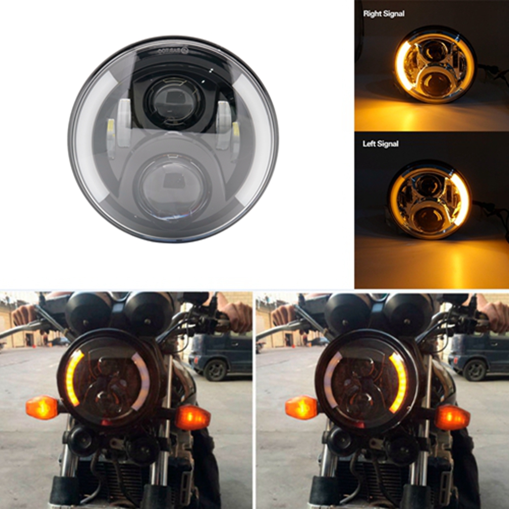 1pc 7 Inch LED Headlights DRL  - Model Kit Jeep 评论和价格